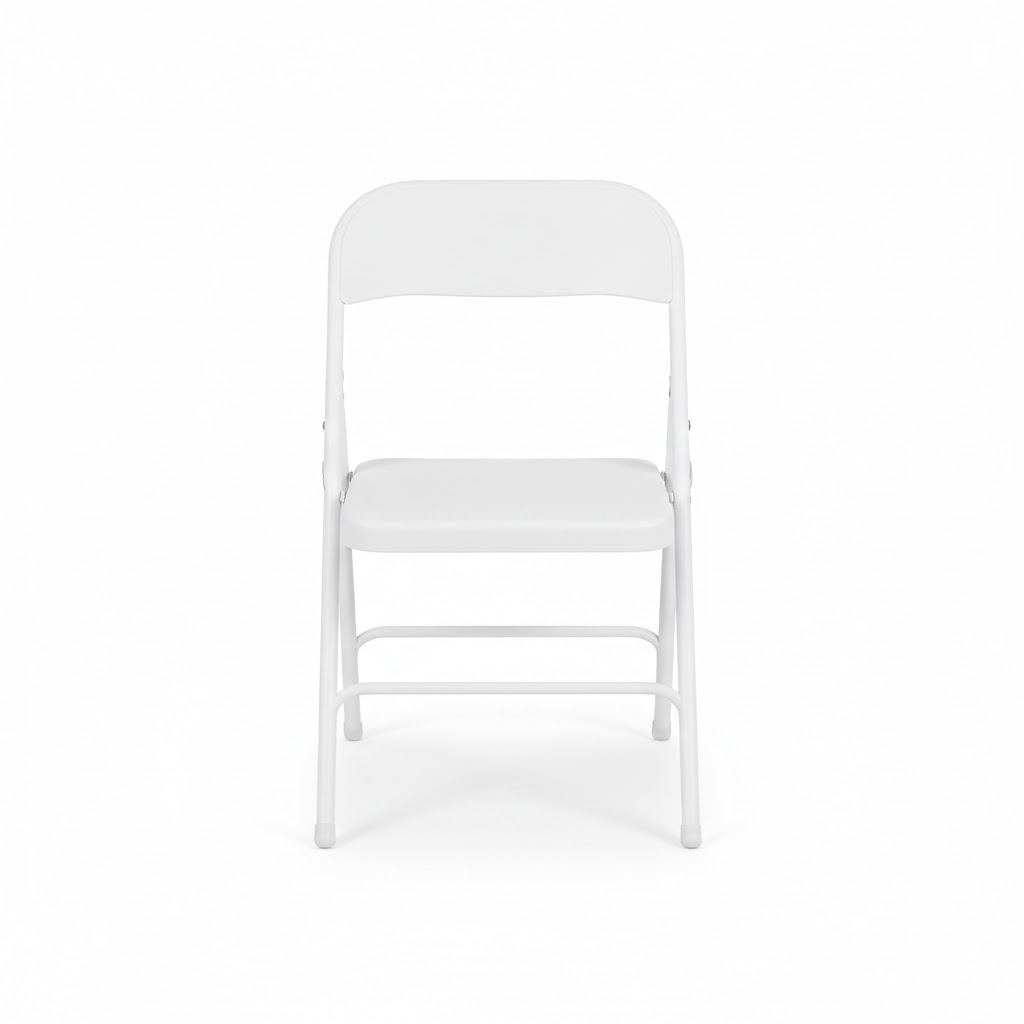 White Plastic Folding Chair